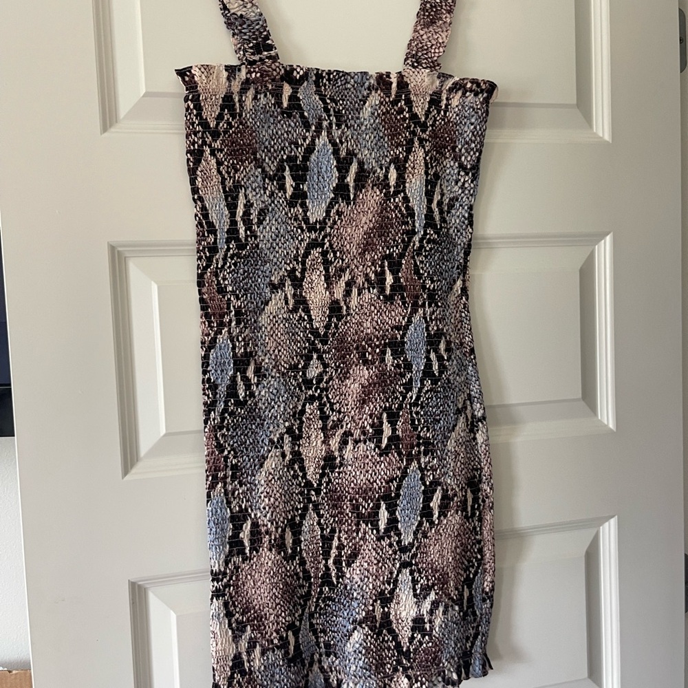 Snakeskin Print Dress